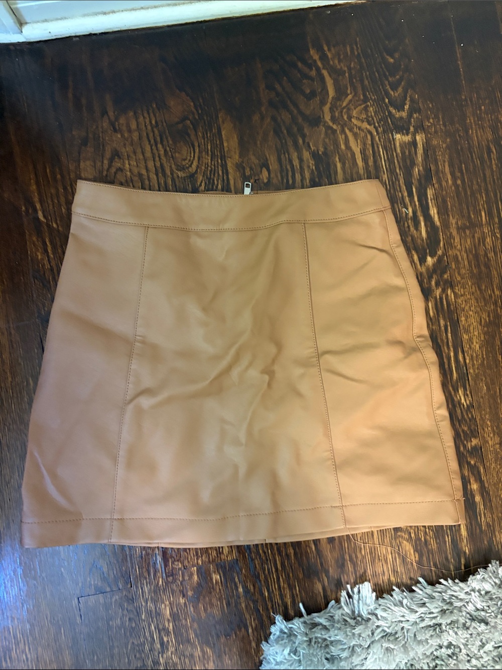 Forever 21 Faux Leather Mini Skirt - Camel